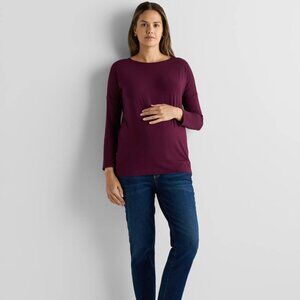 NWT Bamboo Jersey Maternity Long Sleeve Tee  (small)